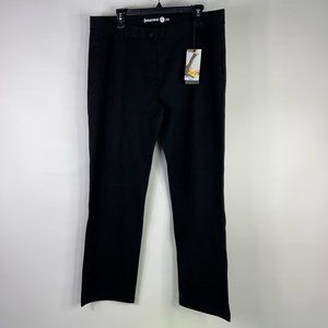 Betabrand Womens Dress Yoga Pants Black Pocket Stretch High Rise Petites 2XL New